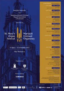 Mariacki Festiwal Organowy 2017 plakat